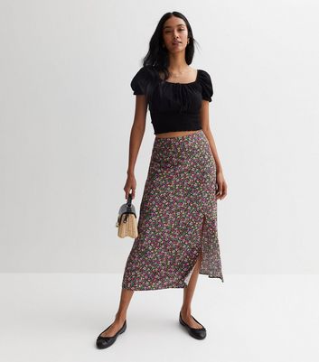 Floral skirt new on sale look