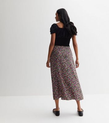 Silk midi clearance skirt new look