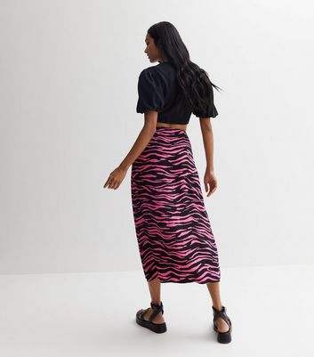 Zebra print split clearance skirt