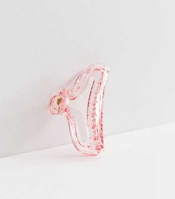 Deep Pink Transparent Cut Out Claw Clip