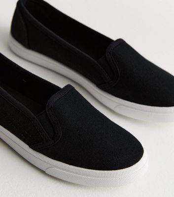 Ladies canvas store slip ons