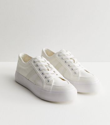 White platform trainers 2025 new look