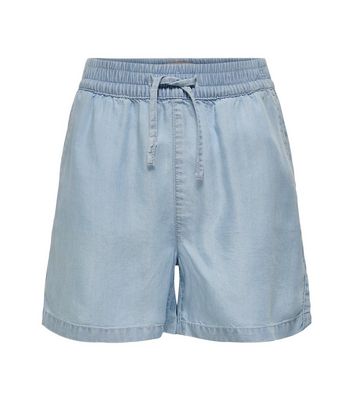 KIDS ONLY Pale Blue Denim Elasticated Shorts New Look