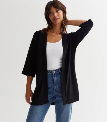 New look outlet black boyfriend cardigan