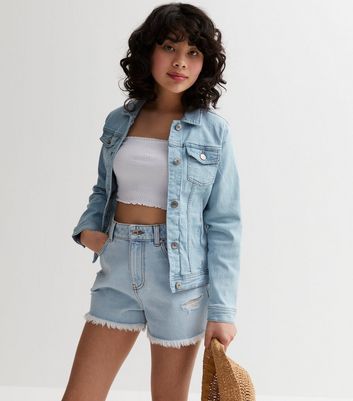 Short jeans clearance jacket for girls