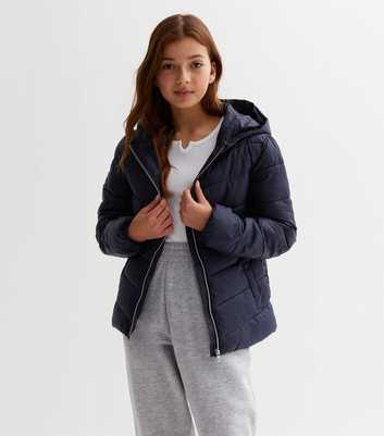KIDS ONLY Navy Quilted Hooded Puffer Jacket