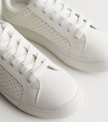 White non hotsell leather trainers