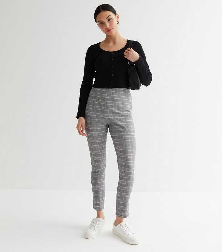 womens grey stretch trousers