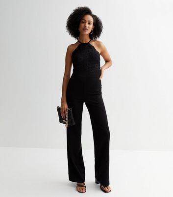 Tall halter cheap neck jumpsuit