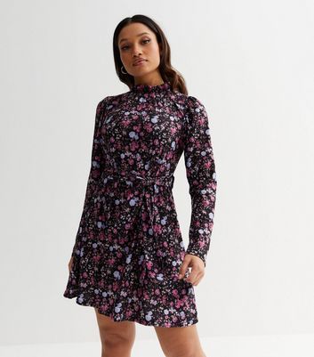 Mock neck floral on sale dress