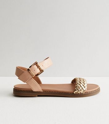 Tan and gold clearance sandals