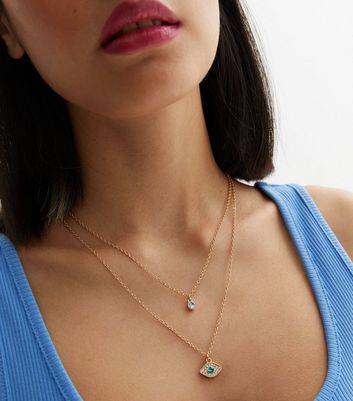 Necklace Diamante Peach Gold – Short Story