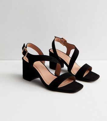 Black block discount heels new look