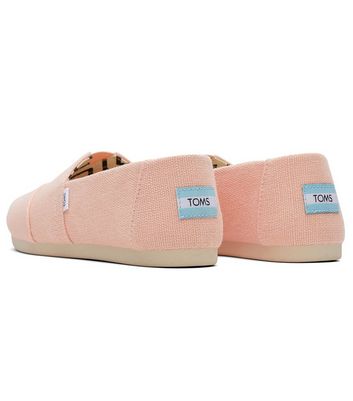 TOMS Mid Pink Canvas Slip On Espadrilles New Look