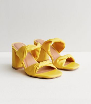 Yellow hot sale mule sandals