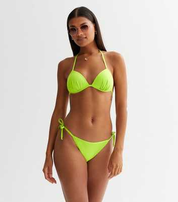 Light Green Tie Side Bikini Bottoms