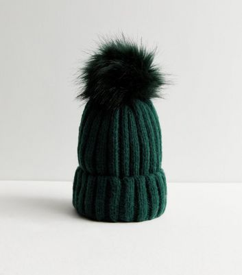 Dark green hotsell bobble hat