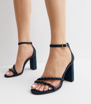 Navy strappy hot sale shoes for wedding