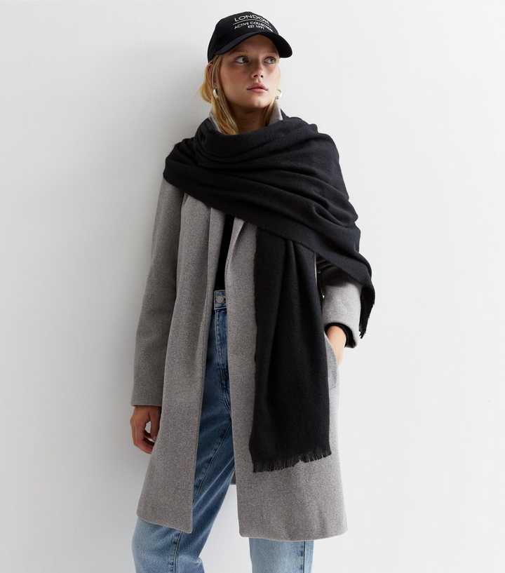 Black Plain Scarf