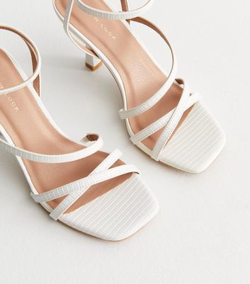 White mid sale heels uk