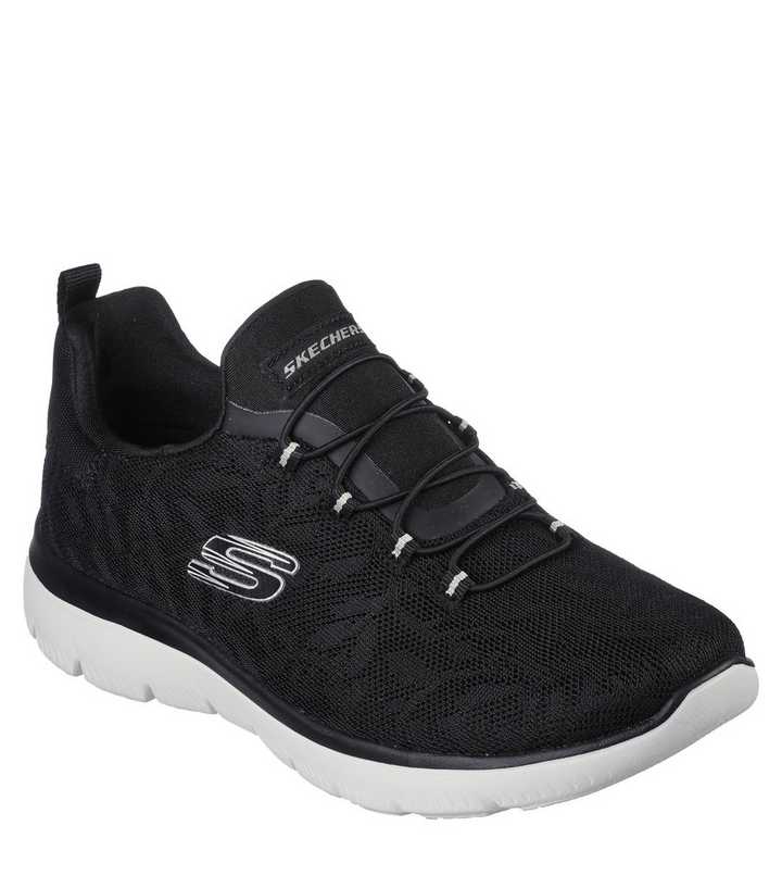 black mesh skechers