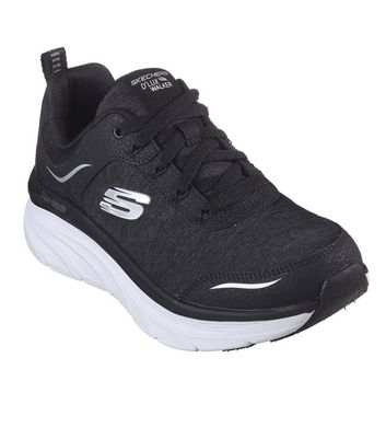 Skechers Black Knit Lace Up Trainers New Look