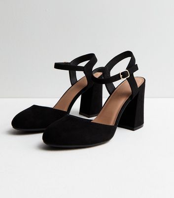 Womens New Look Heels | Wide Fit Black Suedette Diamanté 2 Part Stiletto Heel  Sandals « Foodiesporty