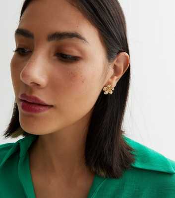 Gold Flower Stud Earrings