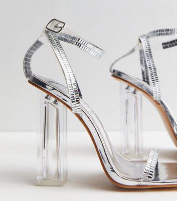 Buy Brown Clear Double Strap Block Heels by THE ALTER Online at Aza  Fashions.