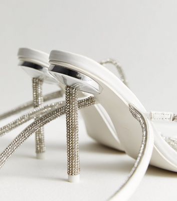 White diamante online sandals