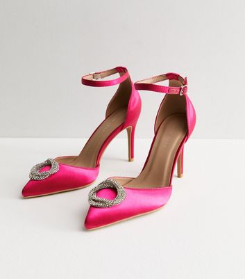 Pale Pink Suedette Pointed Stiletto Heel Court Shoes | New Look