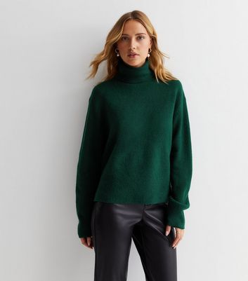 Green roll best sale neck jumper womens