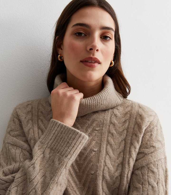 Cream Soft Knit Roll Neck Jumper – AX Paris