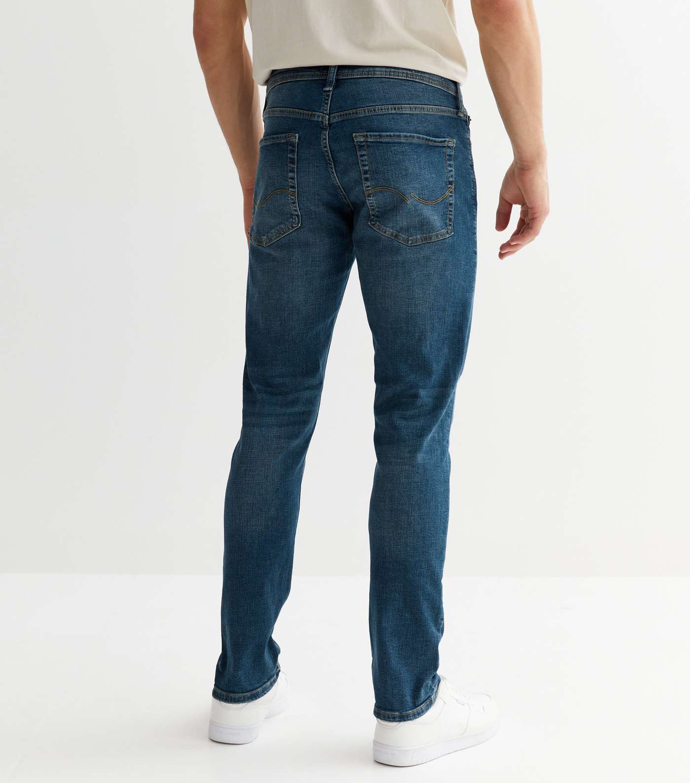 Jack & Jones Blue Ripped Slim Fit Jeans Image 4