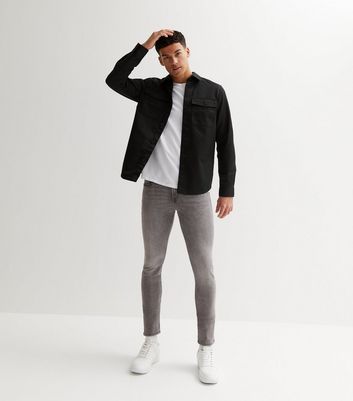 Men's gray sale skinny jeans