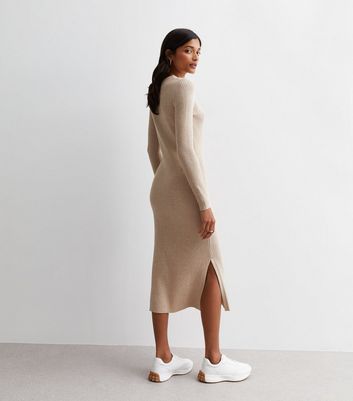 New look shop ribbed midi dress