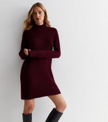 Maroon sales knit dress