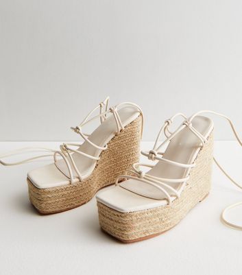 Strappy discount espadrille wedges