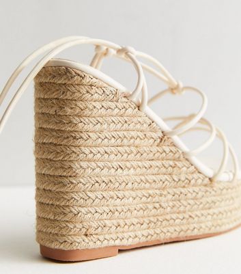 White store strappy espadrilles