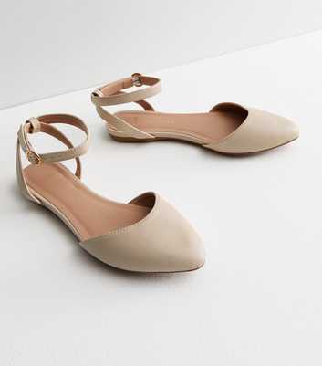 Wide Fit Stone 2 Part Pointed Sandals