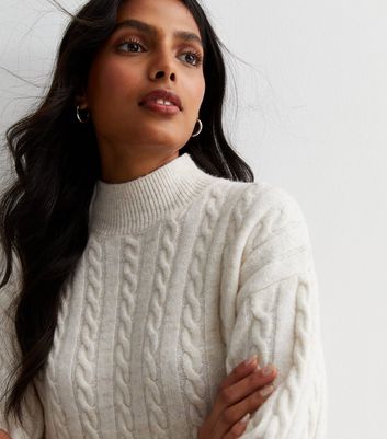 Long cable shop sweater