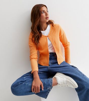 Bright 2025 orange cardigan