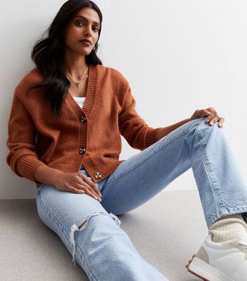 Rust coloured cardigan uk sale