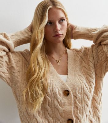 Cream Cable Knit Cardigan | New Look