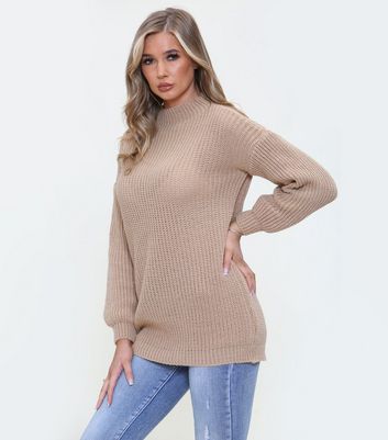 chunky knit balloon sleeve jumper