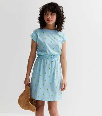 KIDS ONLY Blue Lemon Jersey Tie Waist Mini Dress