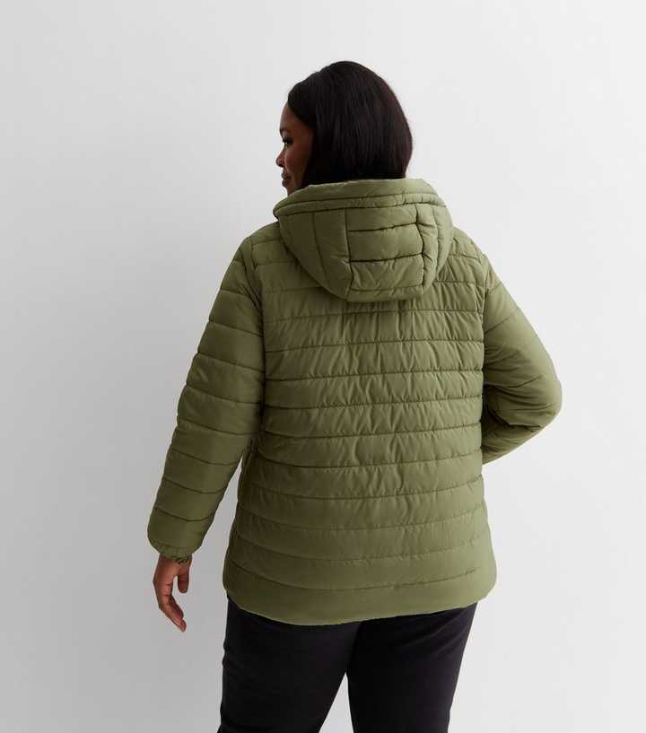 green lightweight puffer jacket