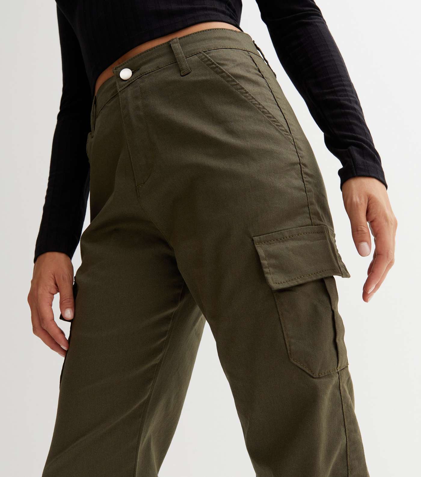 Urban Bliss Olive Cuffed Cargo Joggers Image 3
