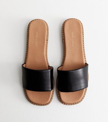 Leather slide sale mules