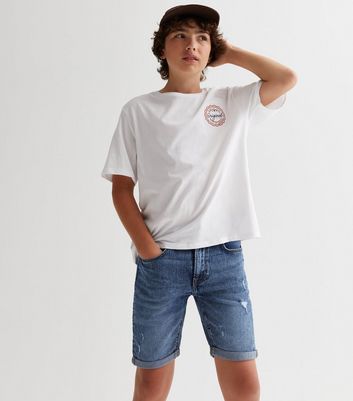 Boys ripped 2025 jeans shorts